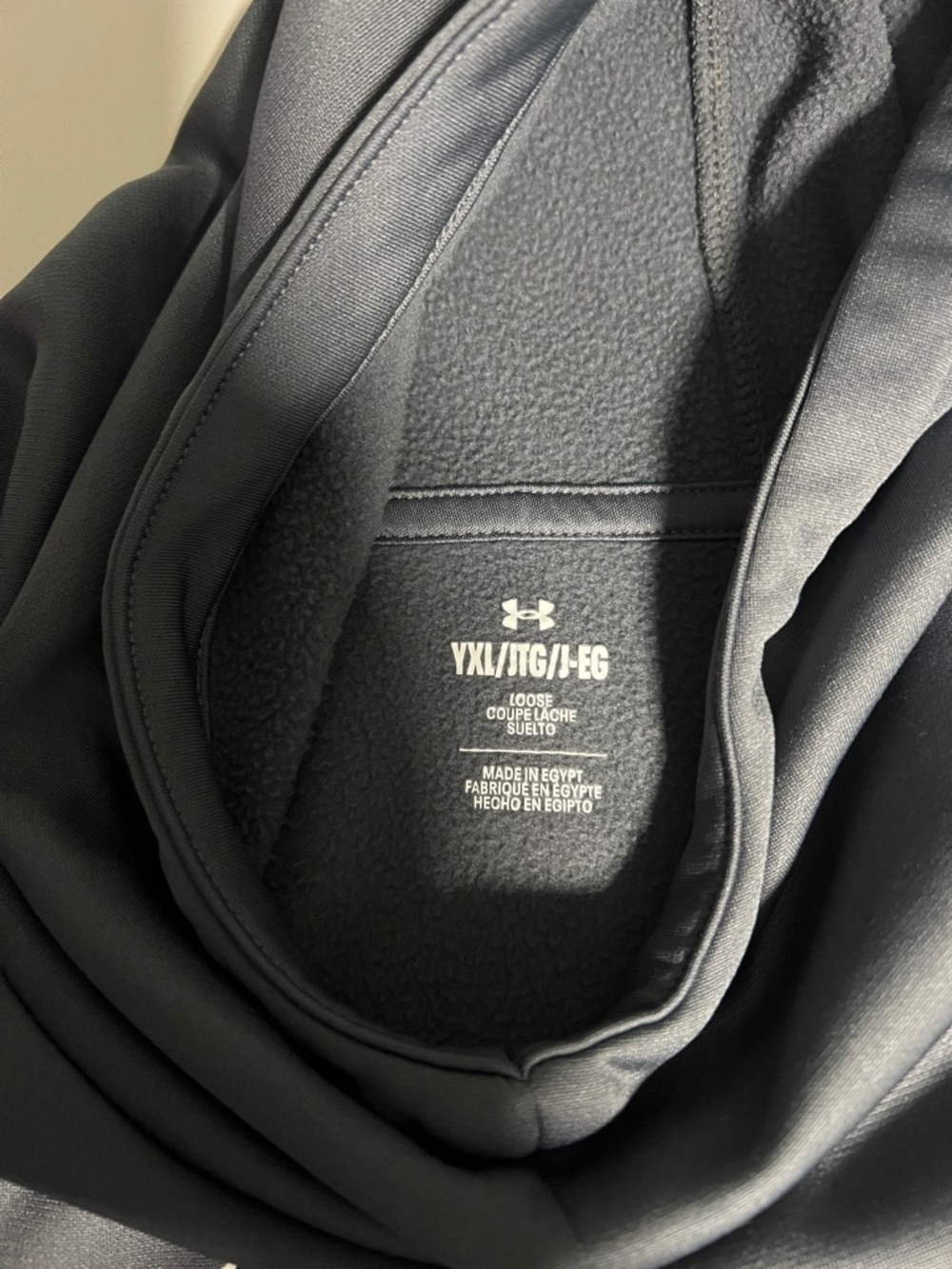 Under Armour Charcoal/Gray Pullover Hoodie with Logo - Picture 2 of 3